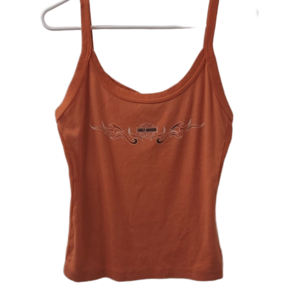 Harley-Davidson Orange Women's Tank Top with Tribal Logo